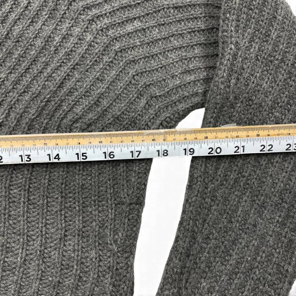 THEORY Sculpted Sweater Cropped Airy Wool Cashmere Grey Melange Women's Petite P - Picture 6 of 9